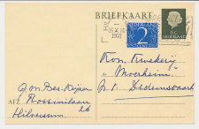 Briefkaart G. 313 / Bijfrankering Hilversum - Dedemsvaart 1960
