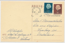 Briefkaart G. 319 / Bijfrankering Rotterdam - Duitsland 1959