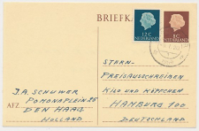 Briefkaart G. 319 / Bijfrankering Wassenaar - Duitsland 1959