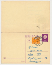 Briefkaart G. 322 / Bijfrank. Dinxperlo - Oostenrijk 1965 v.v.