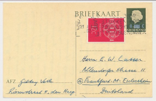 Briefkaart G. 324 / Bijfrankering Den Haag - Duitsland 1960