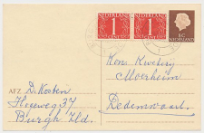 Briefkaart G. 325 / Bijfrank. Burgh Haamstede - Dedemsvaart 1965
