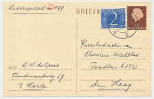 Briefkaart G. 325 / Bijfrankering t Harde - Den Haag 1964