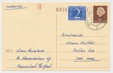 Briefkaart G. 325 / Bijfrankering Nieuwerkerk - Den Haag 1965