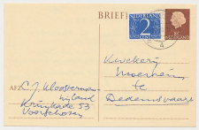 Briefkaart G. 325 / Bijfrankering Voorschoten - Dedemsvaart 1965