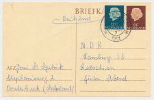 Briefkaart G. 325 / Bijfrankering Oosterbeek - Duitsland 1961