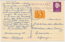 Briefkaart G. 327 / Bijfrankering Den Haag - Spanje 1964