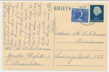 Briefkaart G. 330 / Bijfrankering Franeker 1966