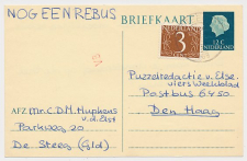 Briefkaart G. 336 / Bijfrankering De Steeg - Den Haag  1968