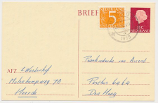 Briefkaart G. 338 / Bijfrankering Heerde - Den Haag 1969