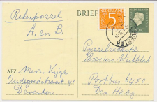 Briefkaart G. 342 / Bijfrankering Deventer - Den Haag 1972