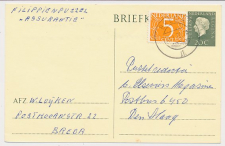 Briefkaart G. 342 / Bijfrankering Breda - Den Haag 1972