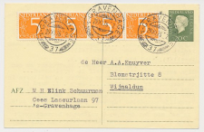 Briefkaart G. 342 / Bijfrankering Den Haag - Wijnaldum 1976