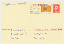 Briefkaart G. 347 / Bijfrankering De Lier - Den Haag 1973