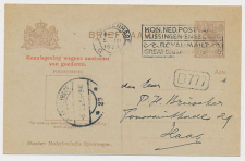 Spoorwegbriefkaart G. PNS191 b - Locaal te Den Haag 1923