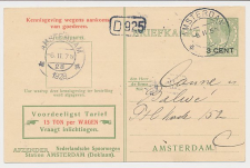 Spoorwegbriefkaart G. PNS216 f - Locaal te Amsterdam 1928