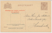 Spoorwegbriefkaart G. NS122-I d - Locaal te Hoensbroek 1921