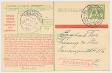 Spoorwegbriefkaart G. NS228 v - Locaal te Amsterdam 1937