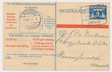 Spoorwegbriefkaart G. NS252 b - Steenwijk - Oldemarkt 1942