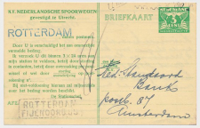Spoorwegbriefkaart G. NS277 a - Rotterdam - Amsterdam 1947