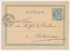 Briefkaart G. 10 Den Haag - Belgie 1878 - Grensstempel