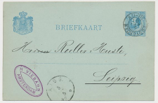 Briefkaart G. 25 Amsterdam - Duitsland 1881