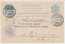 Briefkaart G. 30 A-krt Oeynhausen Duitsland - Den Haag 1893