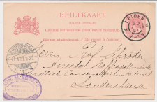 Briefkaart G. 57 a Leiden - Duitsland 1901