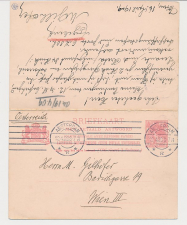 Briefkaart G. 58 a Amsterdam - Oostenrijk 1909 v.v.