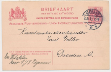 Briefkaart G. 72 z-1 V-krt. Alkmaar - Duitsland 1910