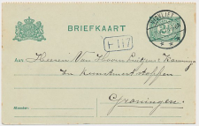 Briefkaart G. 80 b II Visvliet - Groningen 1915