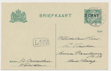 Briefkaart G. 96 b I Woerden - Den Haag 1919