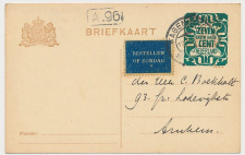 Briefkaart G. 166 Wageningen - Arnhem 1923 (bestellen op Zondag)