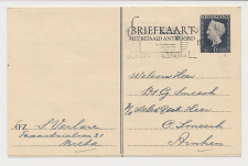 Briefkaart G. 298 Breda - Arnhem 1950
