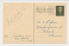 Briefkaart G. 311 Den Haag - Zwitserland 1954