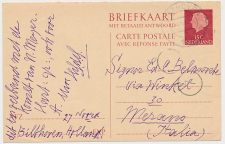 Briefkaart G. 318 V- krt. Bilthoven - Italie 1955