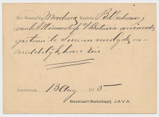 Briefkaart G. 7 Particulier bedrukt Amsterdam 1875