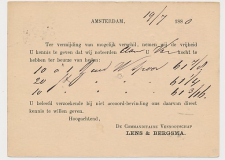 Briefkaart G. 18 Particulier bedrukt Locaal te Amsterdam 1880