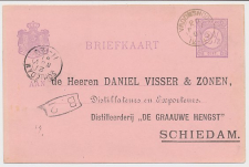 Briefkaart G. 23 Particulier bedrukt Schiedam 1891