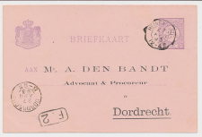 Briefkaart G. 23 Particulier bedrukt Heinenoord - Dordrecht 1893