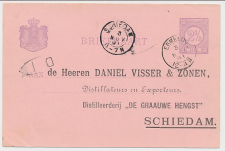 Briefkaart G. 23 Particulier bedrukt Ermeloo - Schiedam 1891