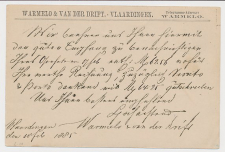Briefkaart G. 25 Tekst particulier bedrukt Vlaardingen 1885