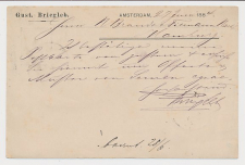Briefkaart G. 25 Particulier bedrukt Amsterdam - Duitsland 1884