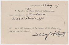 Briefkaart G. 29 Particulier bedrukt Leiden - Duitsland 1897