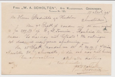 Briefkaart G.32  Particulier bedrukt Groningen 1894