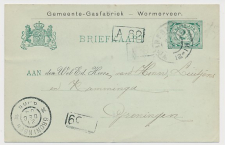 Briefkaart G. 55 Particulier bedrukt Wormerveer 1904