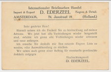 Briefkaart G. 88 Particulier bedrukt Amsterdam - Duitsland 1920