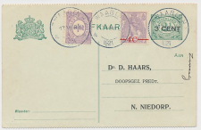 Briefkaart G. 96 b I Particulier bedrukt Zwaag - N. Niedorp 1921