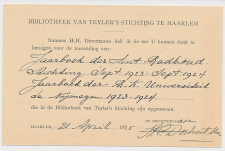 Briefkaart G. 198 Particulier bedrukt Haarlem 1925