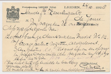 Briefkaart G. 216 Particulier bedrukt Leiden 1928